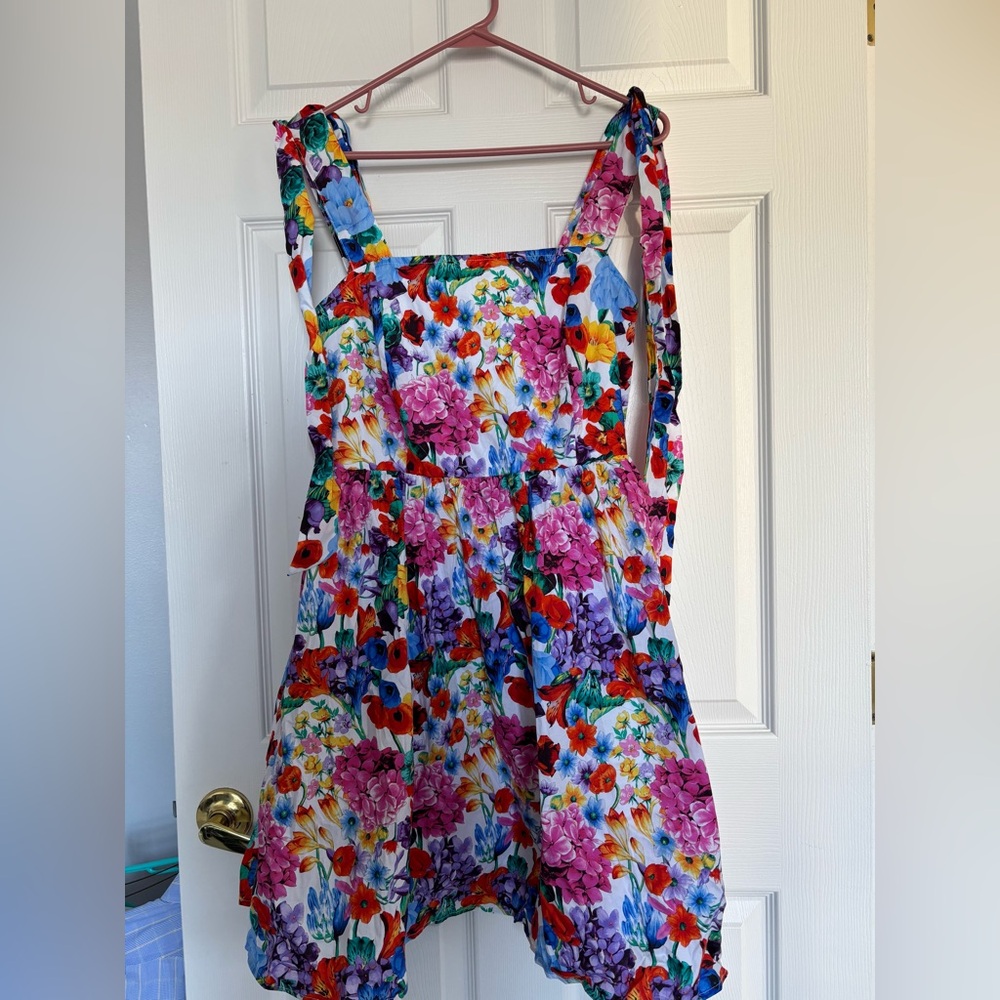 NY & Co Tie-Strap Sundress in Bright Multicolor